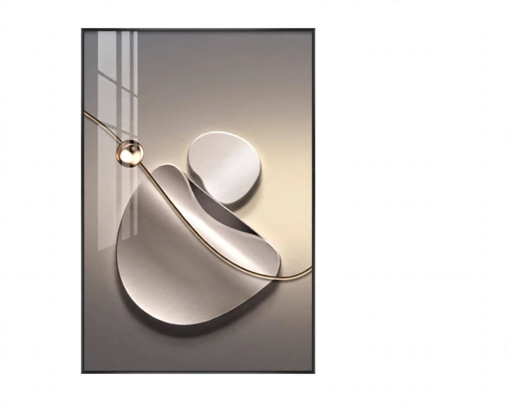 Modern Abstract Shapes Wall Art Set of 2