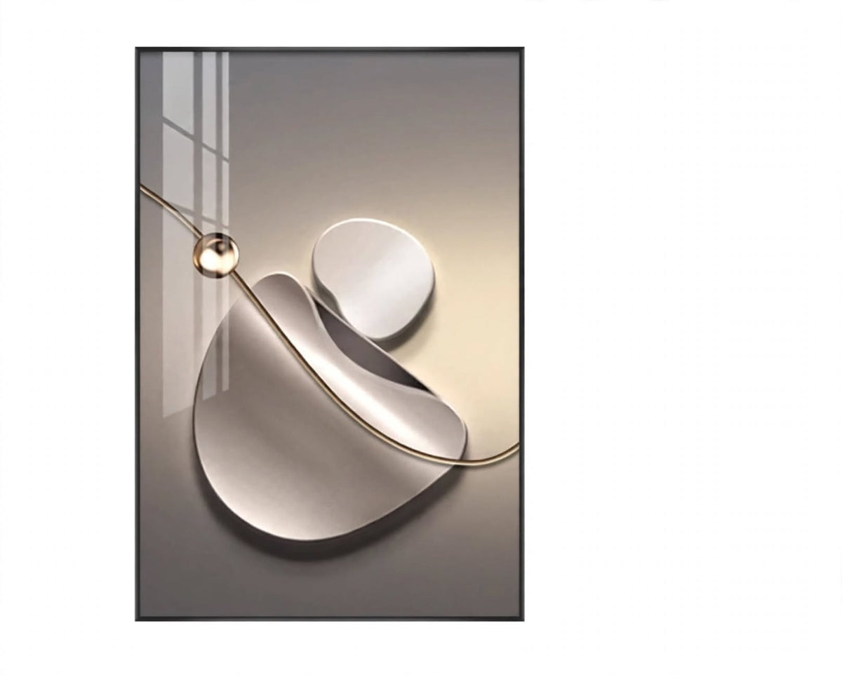 Modern Abstract Shapes Wall Art Set of 2