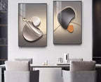 Modern Abstract Shapes Wall Art Set of 2