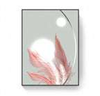 Blush Feather Woman Wall Art Set of 2