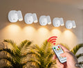 Wireless LED Wall Spotlights with Remote – Set of 5