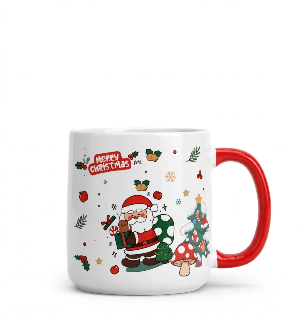 Santa Mug Gift Set with Wooden Lid & Spoon