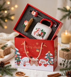 Santa Mug Gift Set with Wooden Lid & Spoon