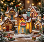 Light-Up Christmas Village Toy Shop
