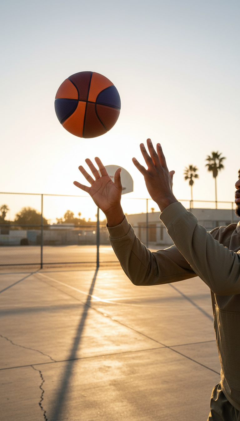 Basketball in use