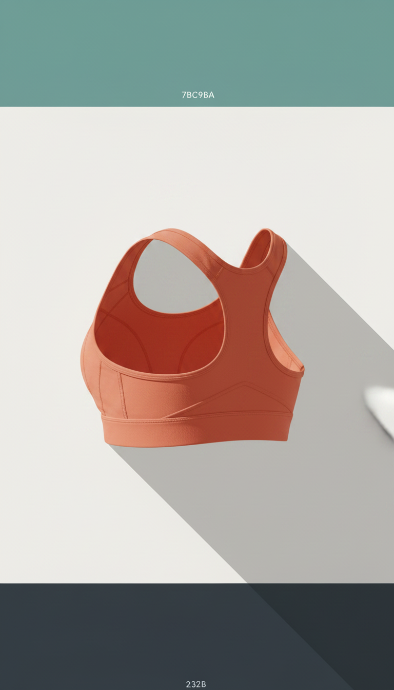 Alternate angle view of Empower Sports Bra Warm Coral
