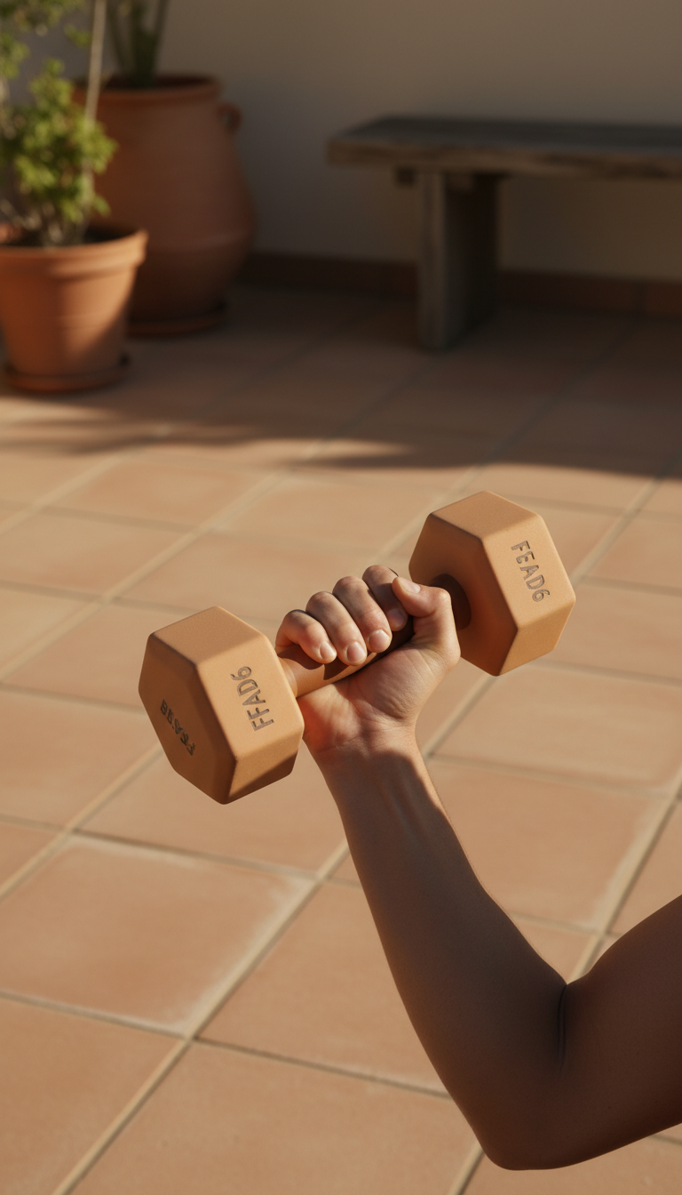 Dumbbell Set in use