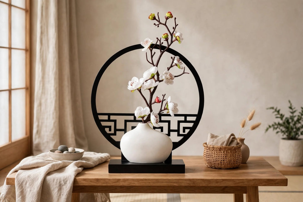 Plum Blossom Moon Gate Vase Display