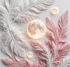Blush Feather Woman Wall Art Set of 2